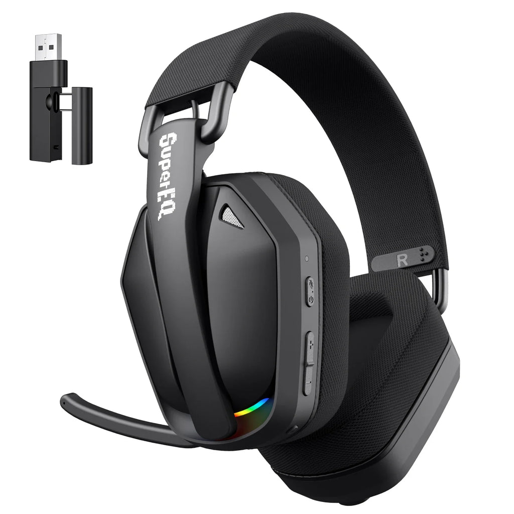 Trendbay Wireless Gaming Headset 2.4GHz & Bluetooth 5.4 with Mic