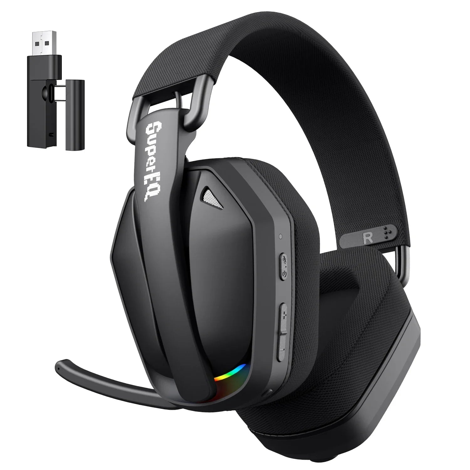 Trendbay Wireless Gaming Headset 2.4GHz & Bluetooth 5.4 with Mic