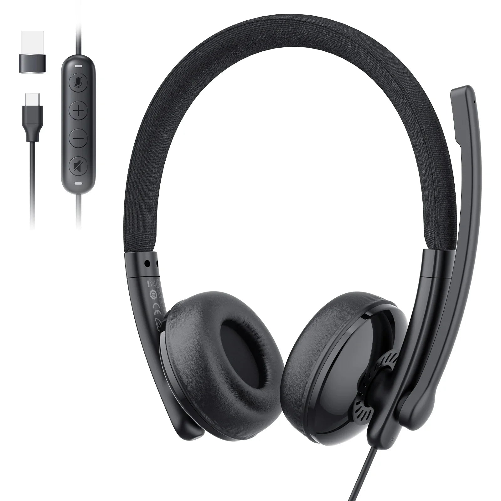 Trendbay Wired USB Headset with Noise-Cancelling Microphone