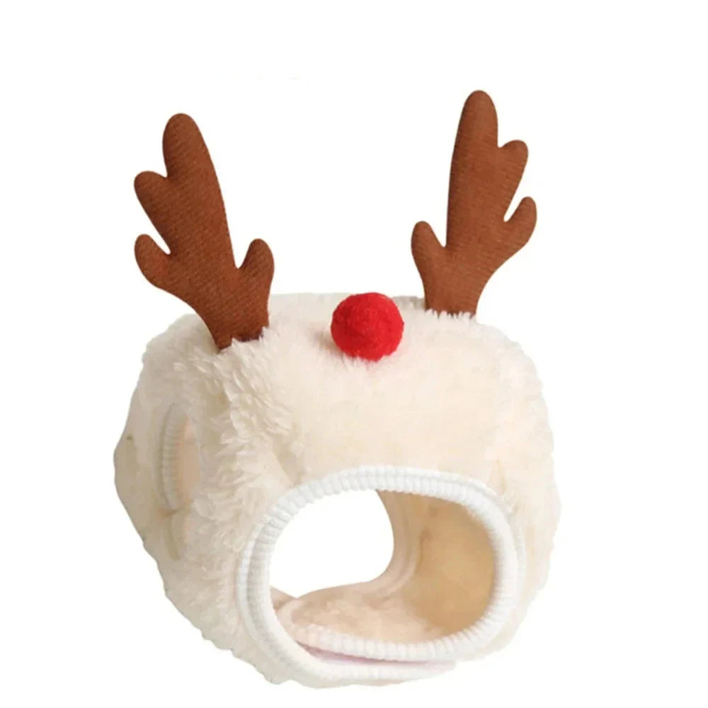 Trendbay Christmas Pet Santa & Reindeer Hat with Bandana Bib Scarf