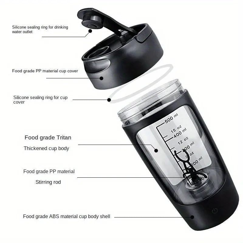 Trendbay 500ML Electric Protein Shaker Bottle