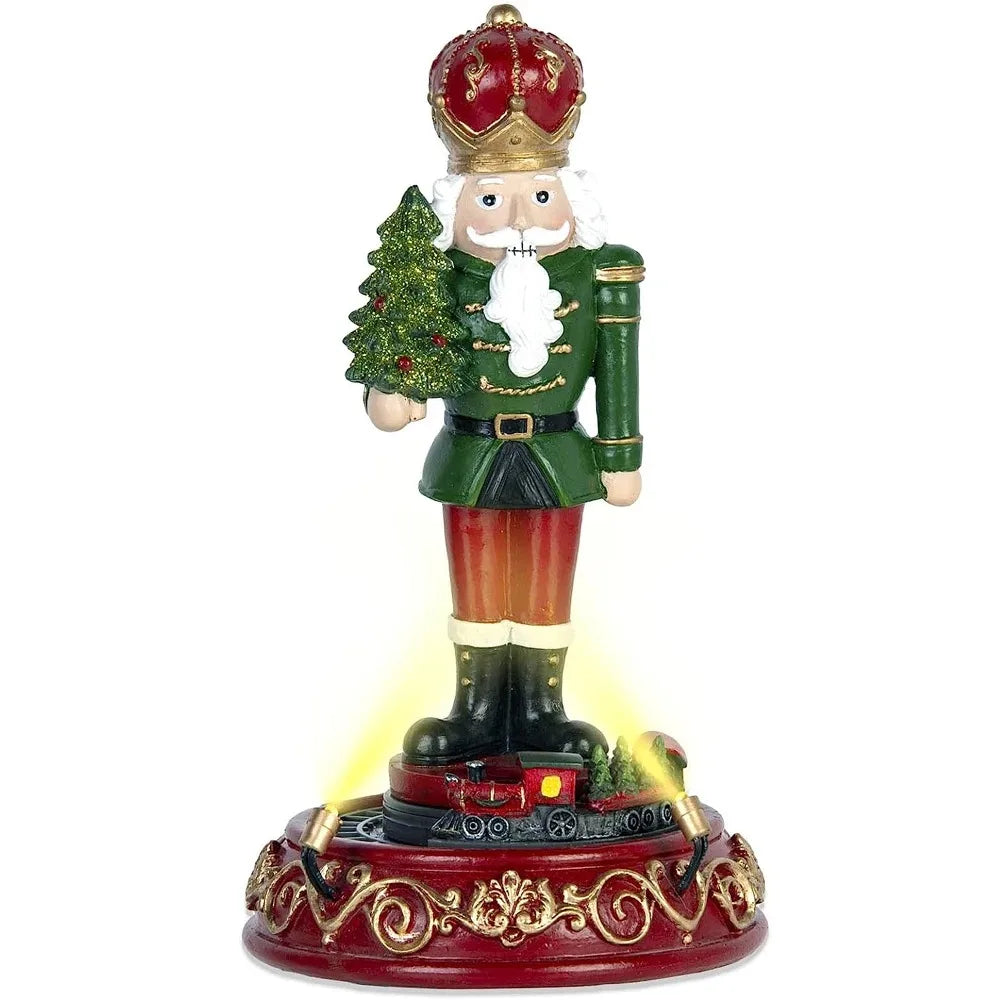 Trendbay Christmas Nutcracker Music Box with Rotating Train