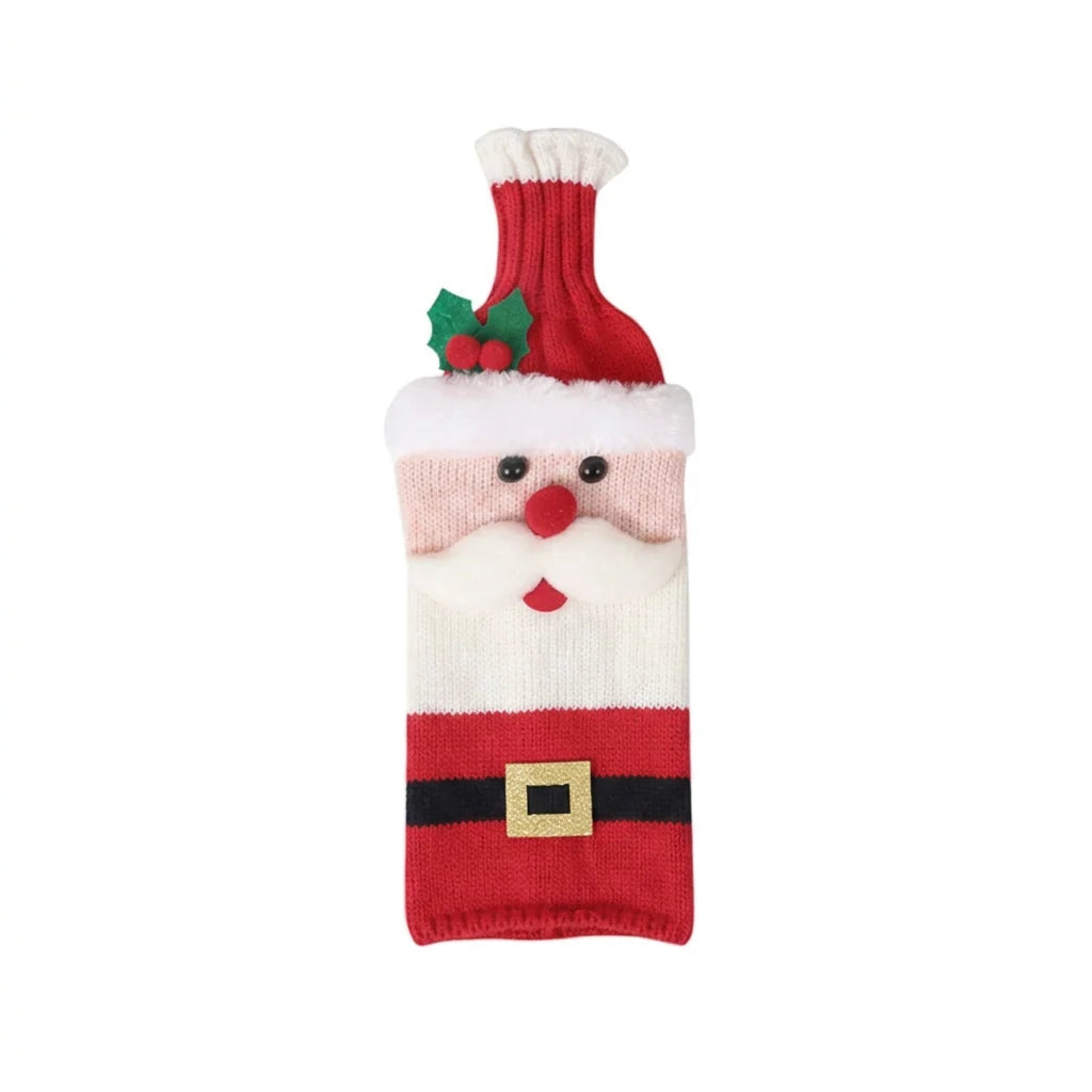 Trendbay Santa Claus Christmas Wine Bottle Cover 10×27 cm Festive Bottle Bag