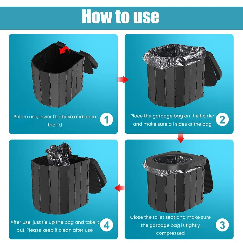 Trendbay Portable Folding Camping Toilet
