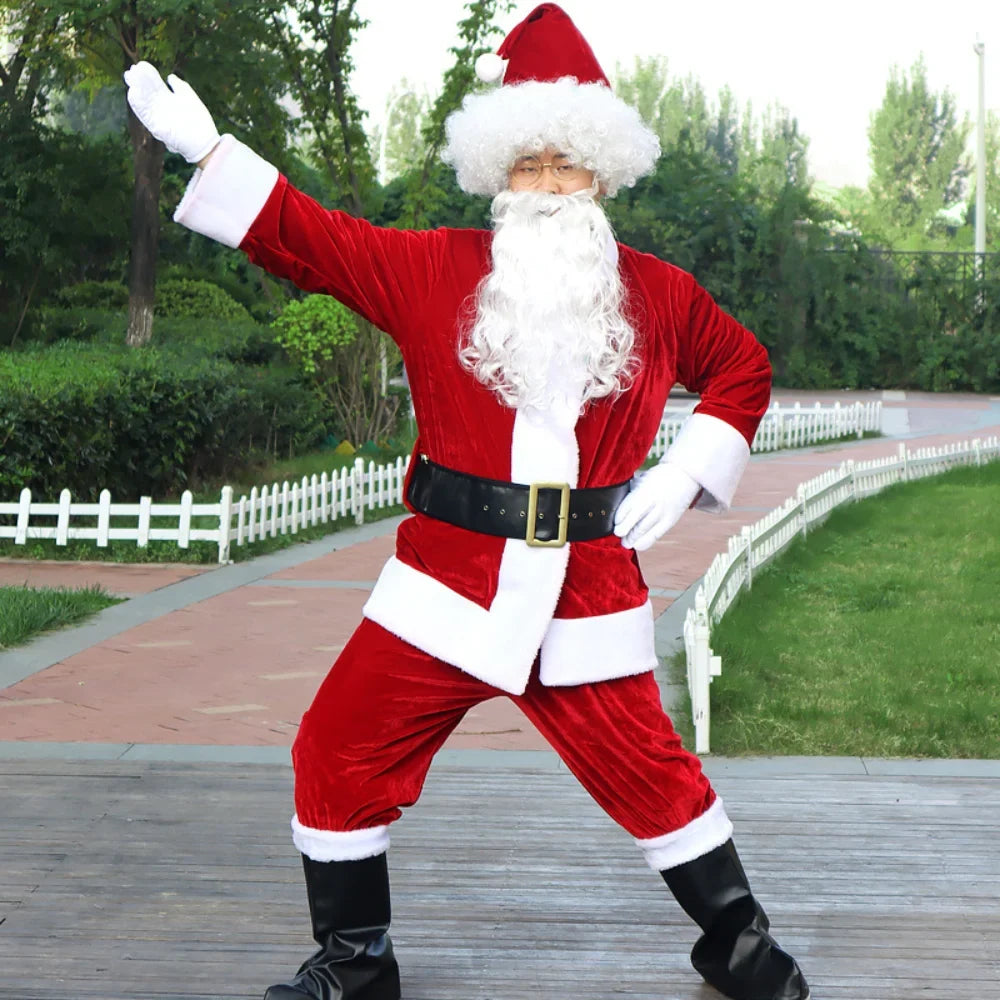 Trendbay Men's Santa Claus Christmas Costume Set Adult 4XL