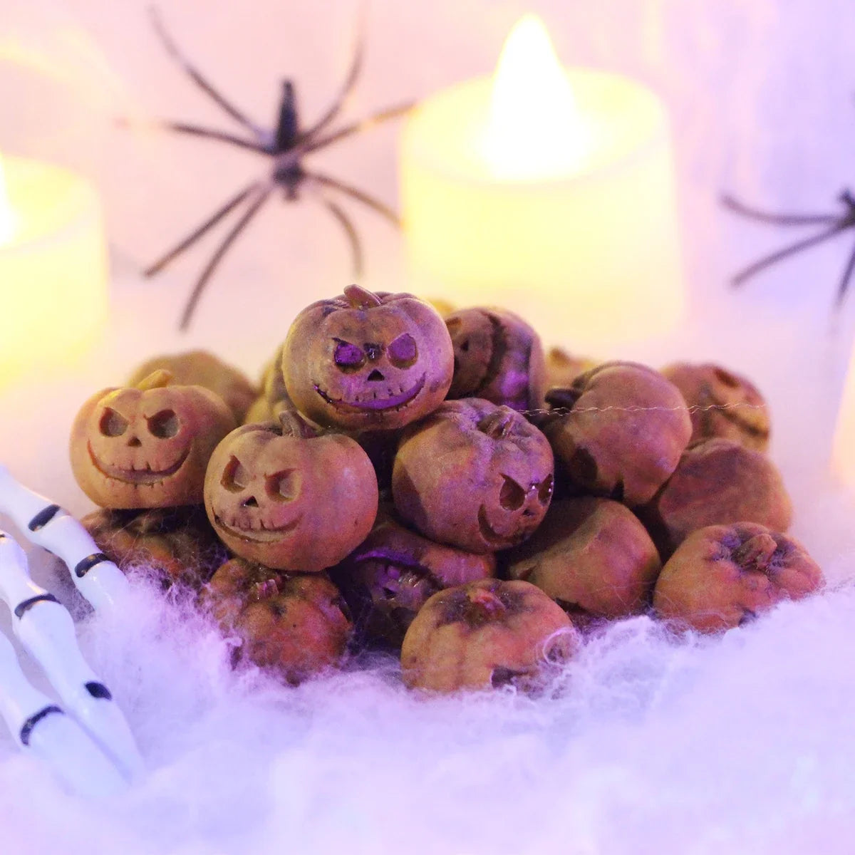 Trendbay 20pcs Miniature Resin Pumpkins for Halloween– 1.6 × 1.5 × 1.7CM