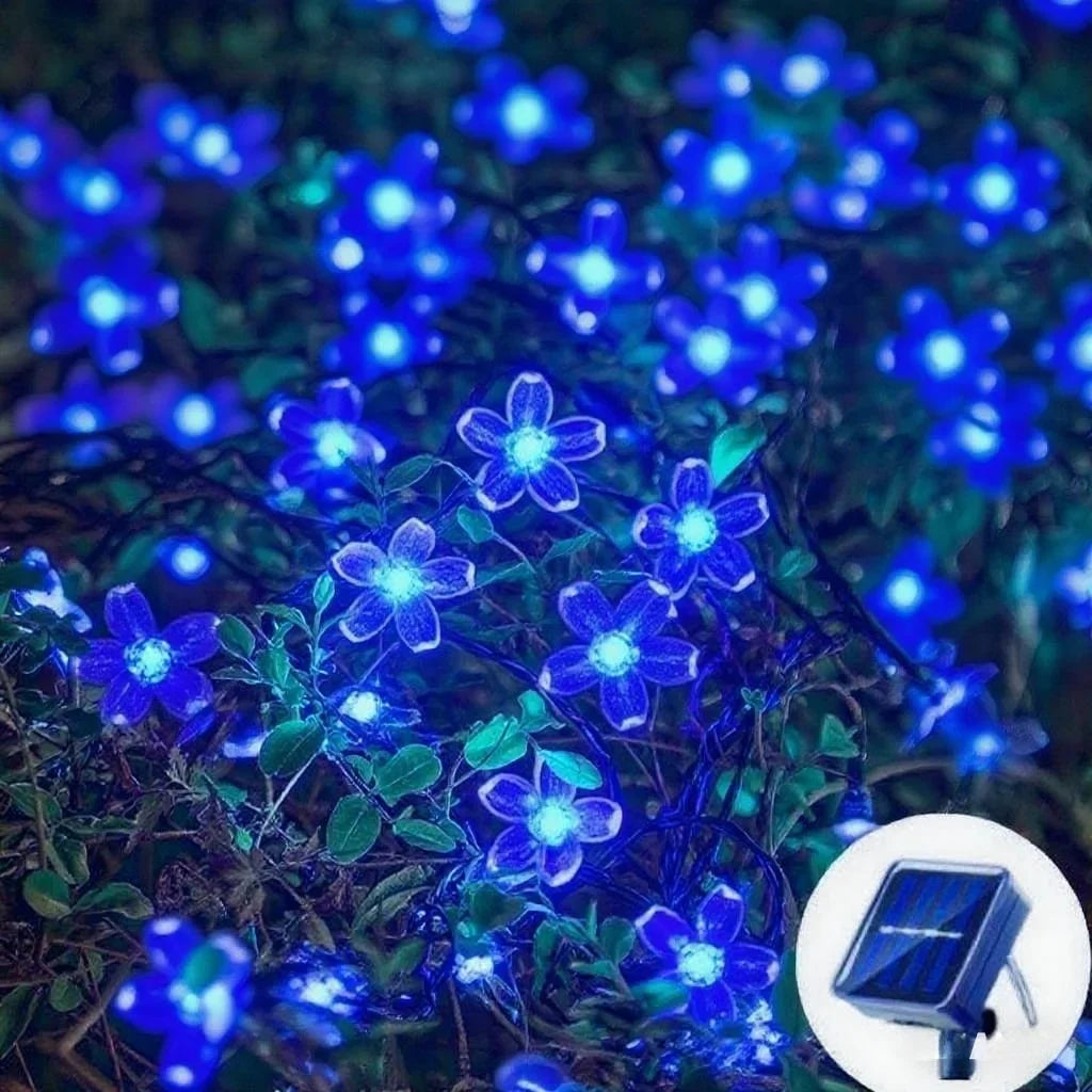 Trendbay 5M 20-LED Blue Solar Cherry Blossom String Lights