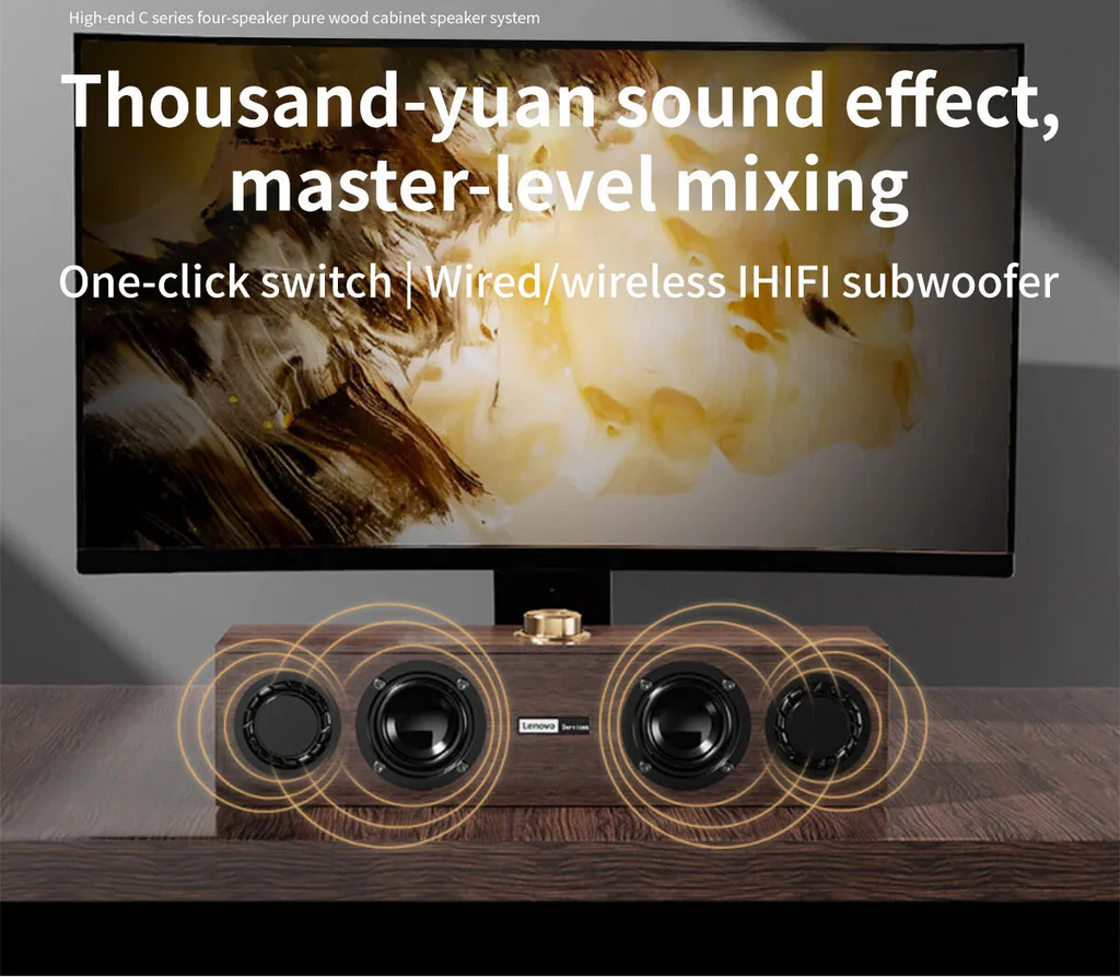 Trendbay Wooden Bluetooth Speaker with Subwoofer