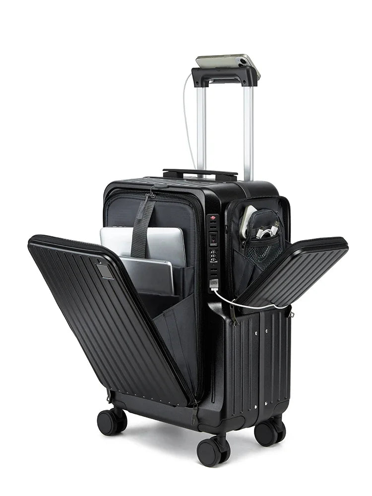 Trendbay Front Opening Carry-On Suitcase