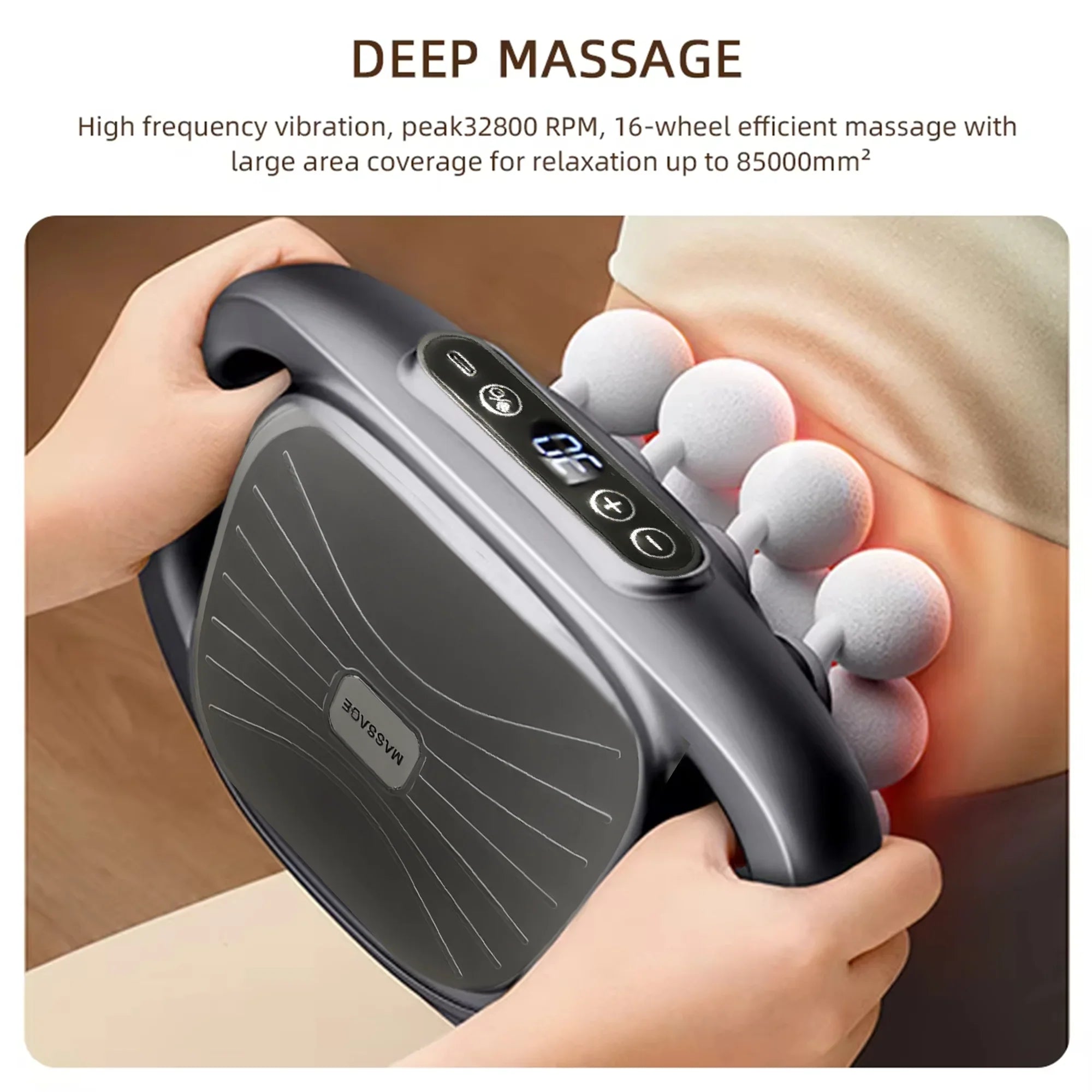 Trendbay Massage Gun Set – Deep Tissue Muscle Massager with 16 Heads