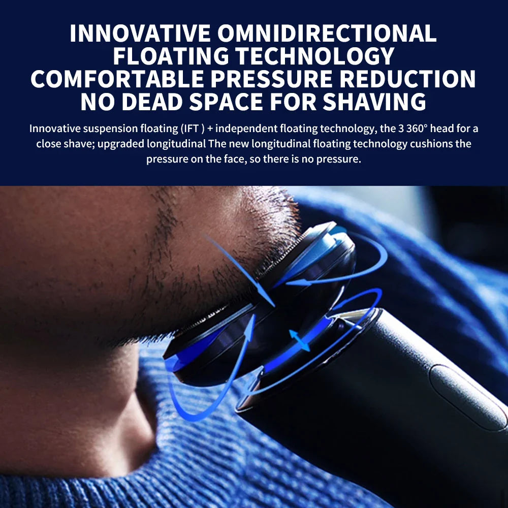 Trendbay S700 Portable 3-Head Electric Shaver for Men