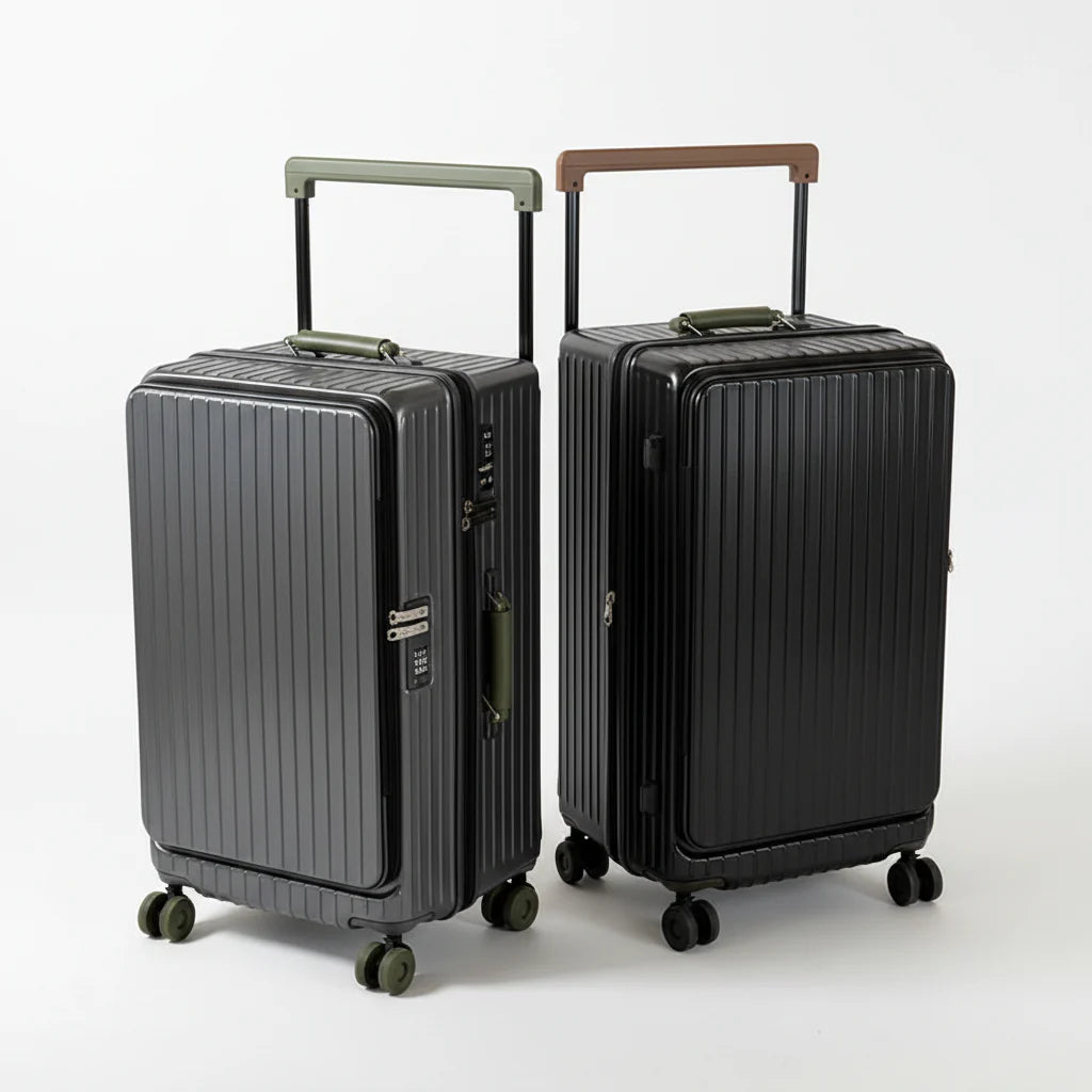 Trendbay 32-Inch Expandable Side-Opening Travel Suitcase with Wide Handle