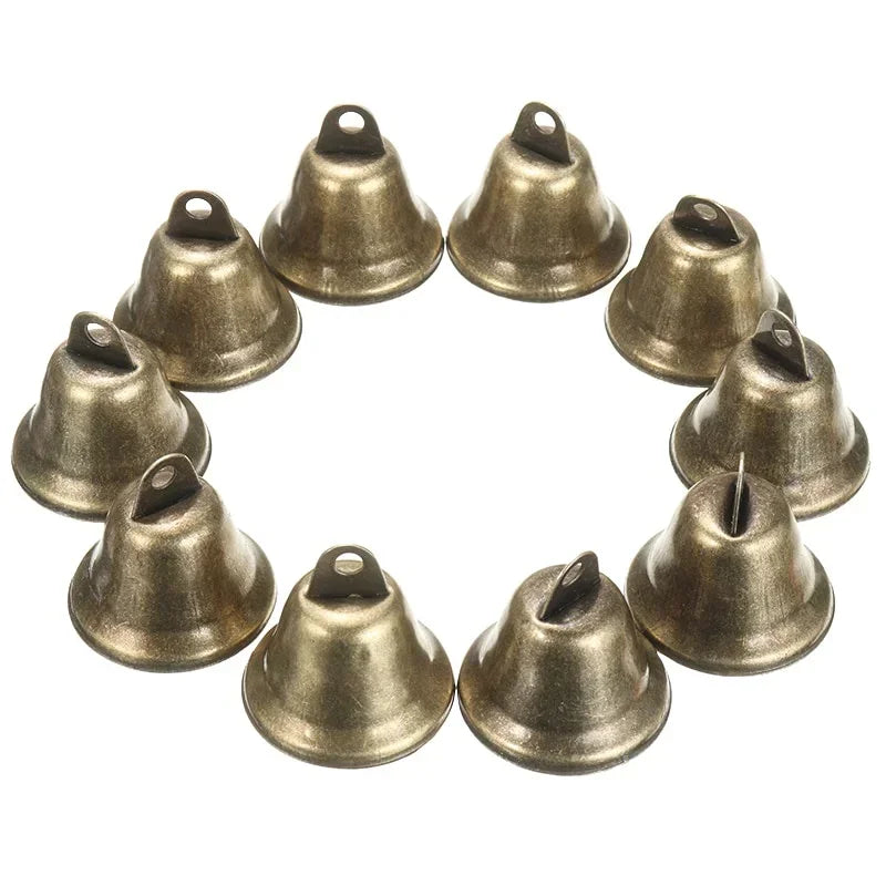 Trendbay 10pcs Vintage Bronze Jingle Bells 38mm Iron Tinplate