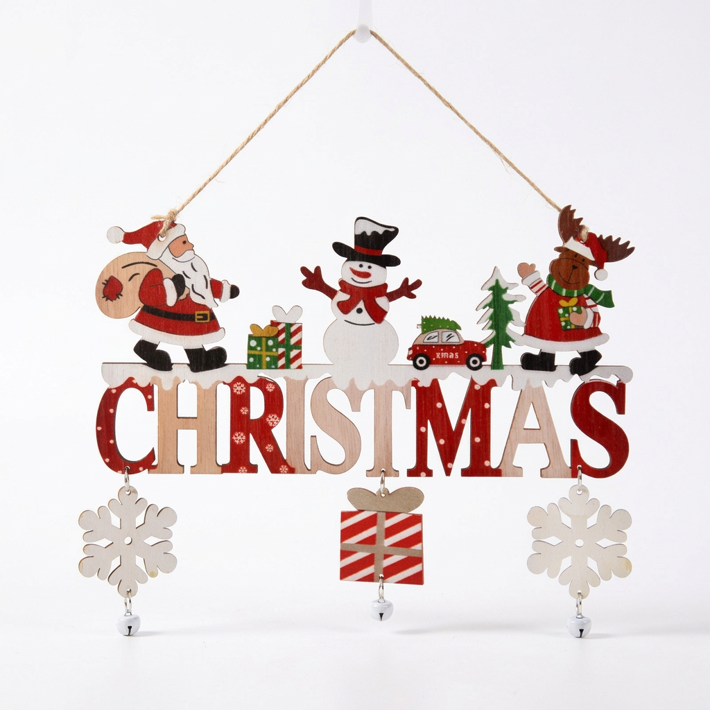 Trendbay Wooden Santa Claus Gnome Hanging Ornament Door & Tree Decoration