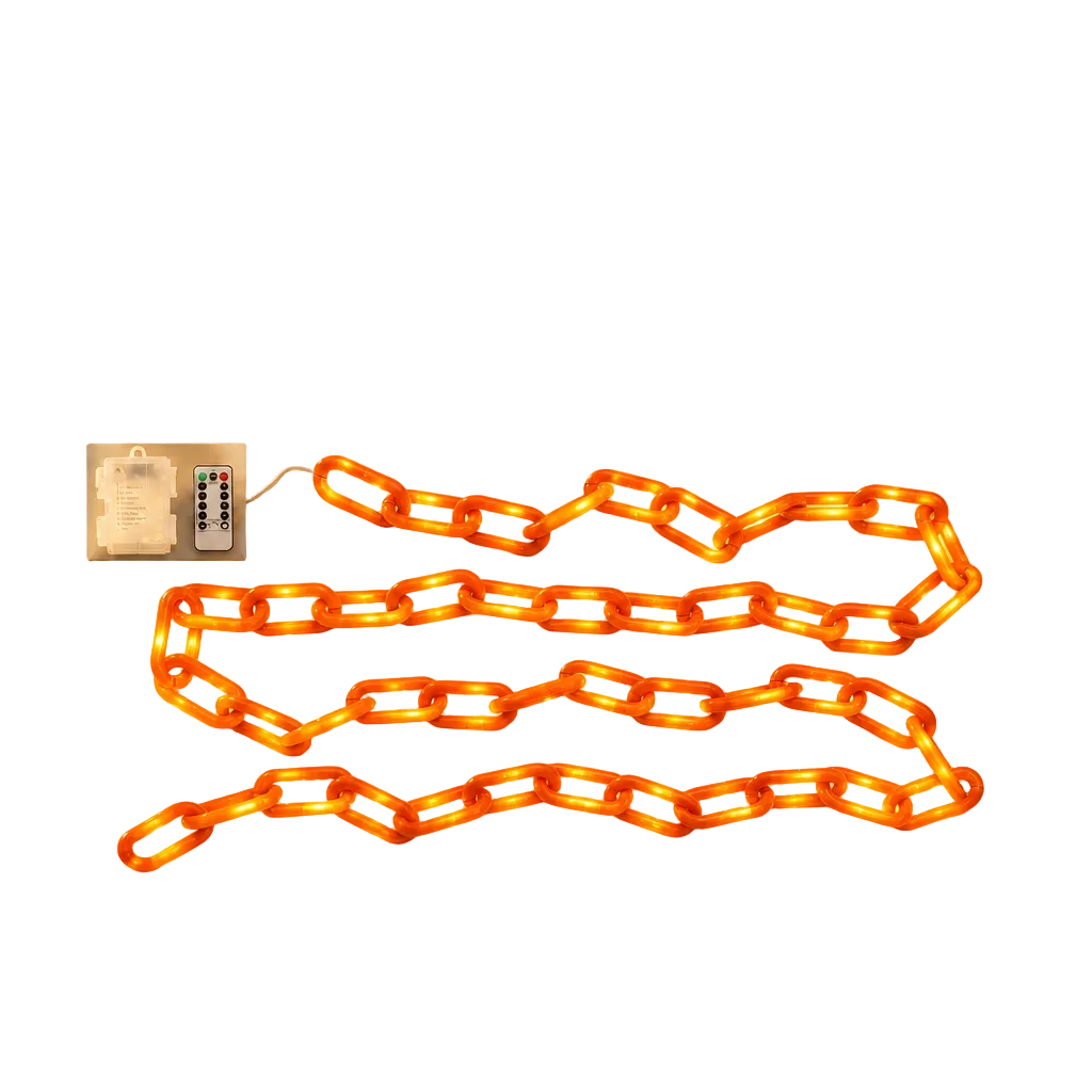 Trendbay 2M Halloween Plastic Chain Lights Orange 8 Modes