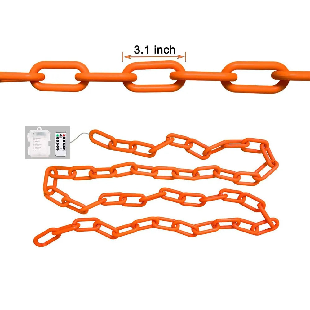 Trendbay 2M Halloween Plastic Chain Lights Orange 8 Modes