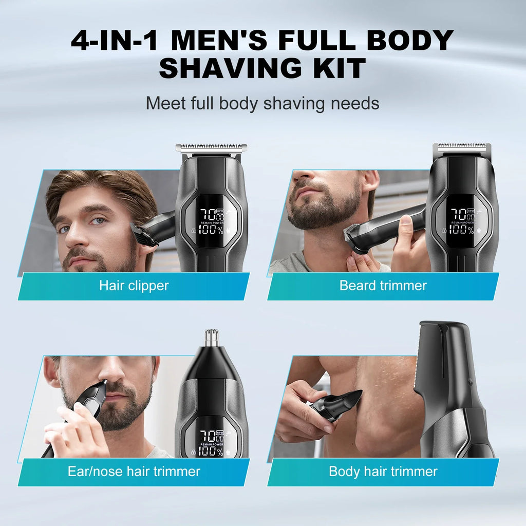 Trendbay 4-In-1 Cordless Hair Clipper Grooming Kit