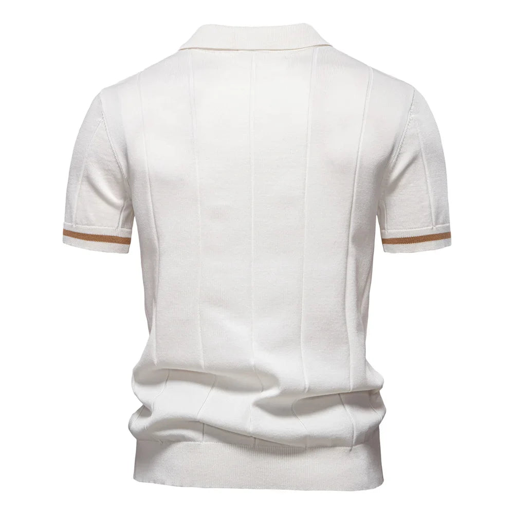 Trendbay Men's Zip Polo Shirt