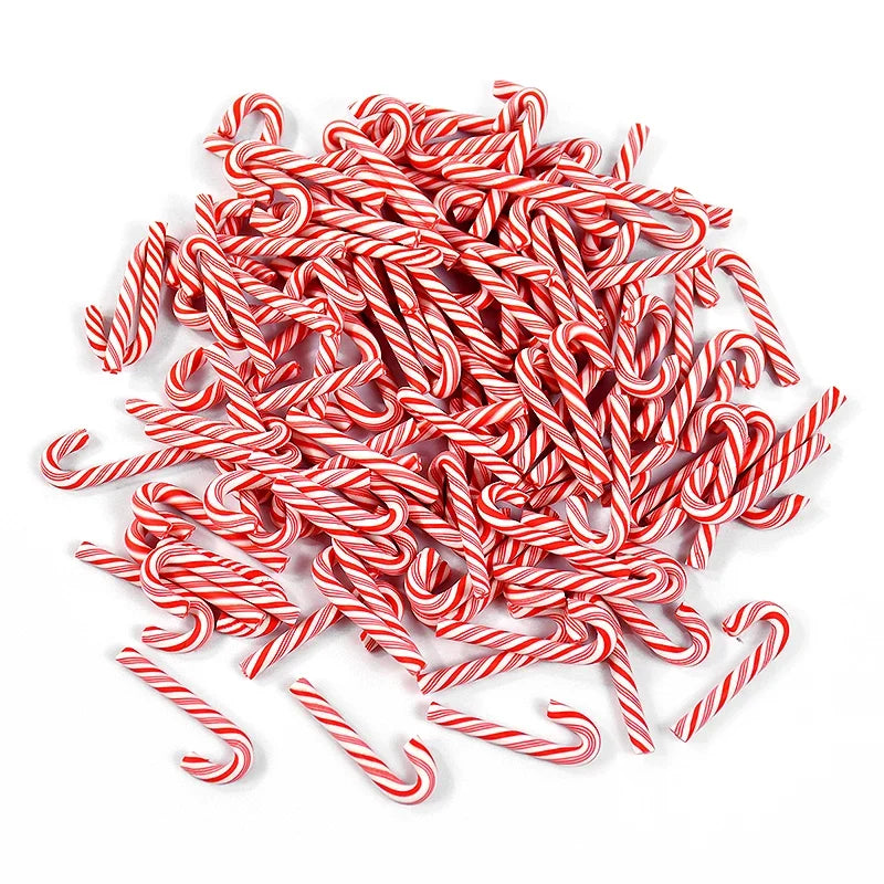 Trendbay 10-Piece Mini Candy Cane Christmas Decorations Red & White