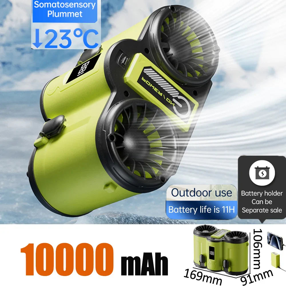 Trendbay 10000mAh Outdoor Hanging Waist Fan