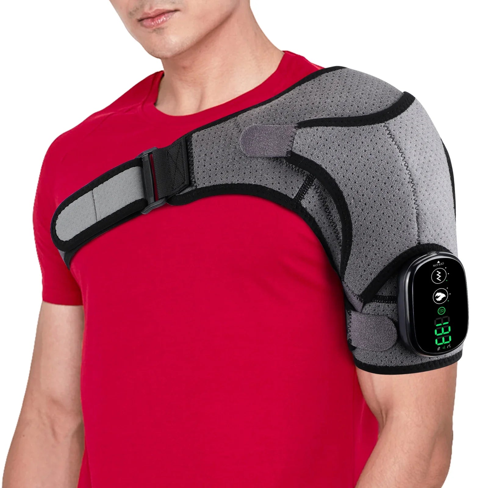 Trendbay Electric Heated Shoulder Support Wrap with Adjustable Compression