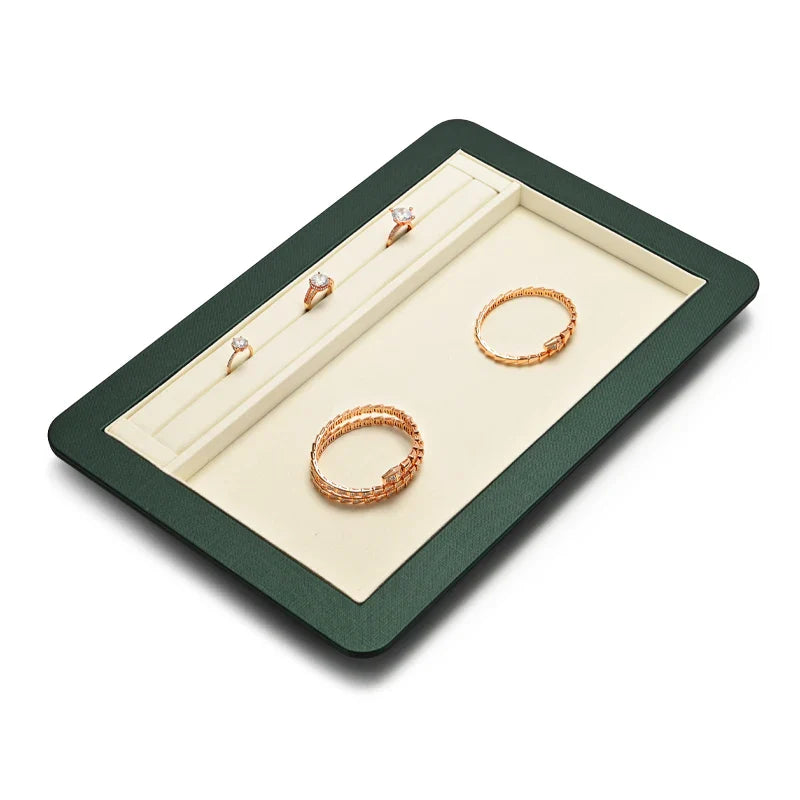 Trendbay Premium Jewelry Display Tray – Soft-Lined Organizer for Rings, Earrings & Bracelets