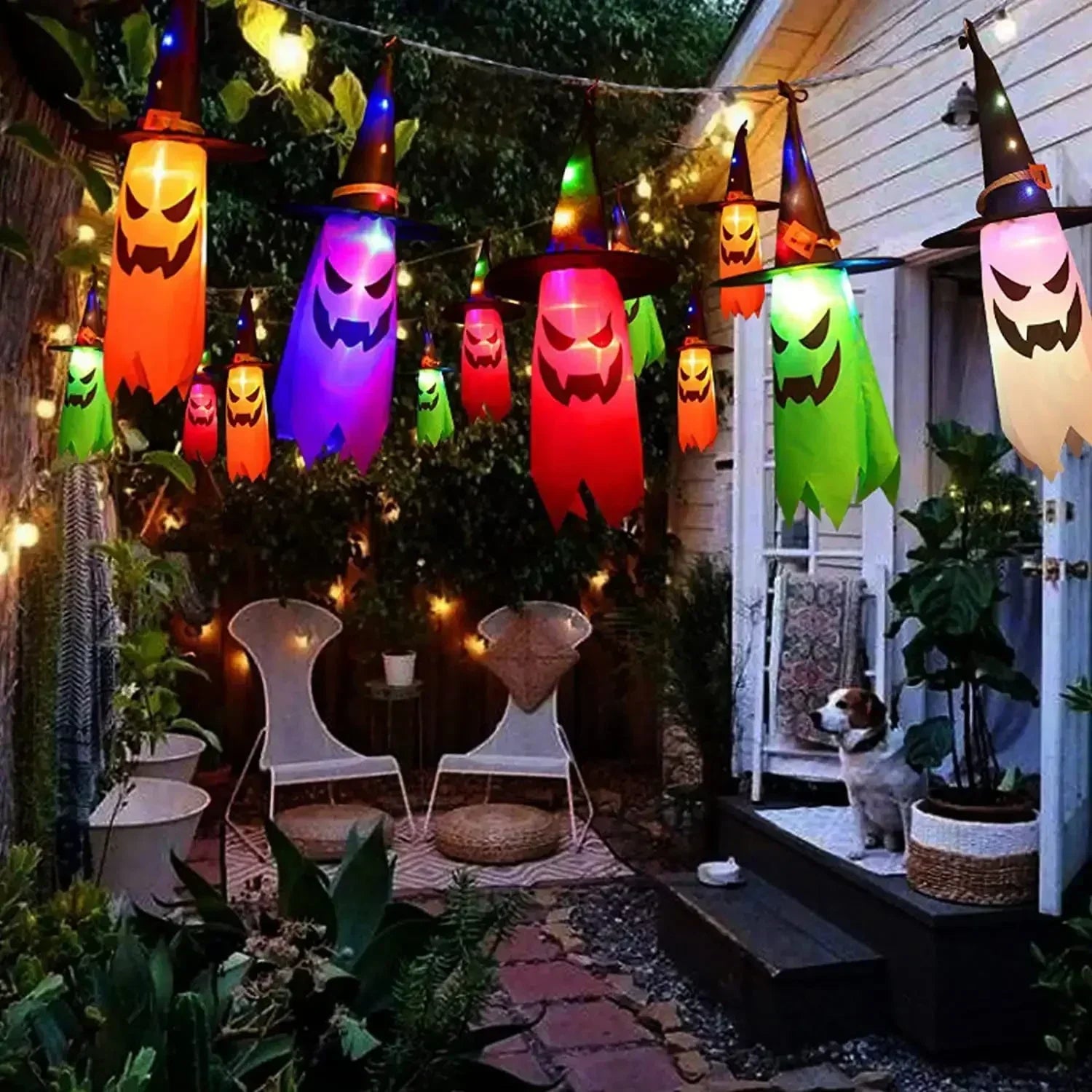 Trendbay 5-Piece Halloween Witch Hat LED String Lights