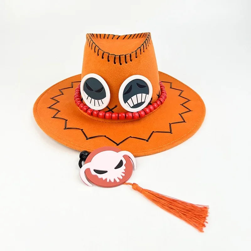 Trendbay Portgas D. Ace Anime Cosplay Cowboy Hat Unisex Adult