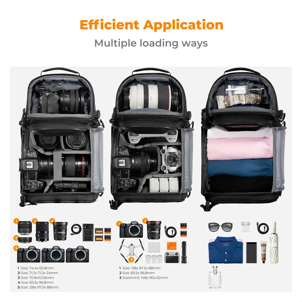 Trendbay 10L Hardshell Camera Sling Bag – Waterproof Crossbody Backpack for DSLR & Mirrorless Cameras