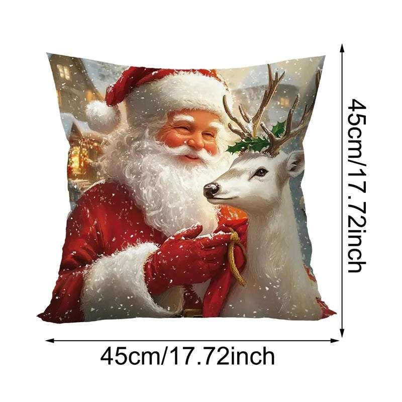 Trendbay Christmas Throw Pillow Cover Set of 4 Decorative Pillowcases