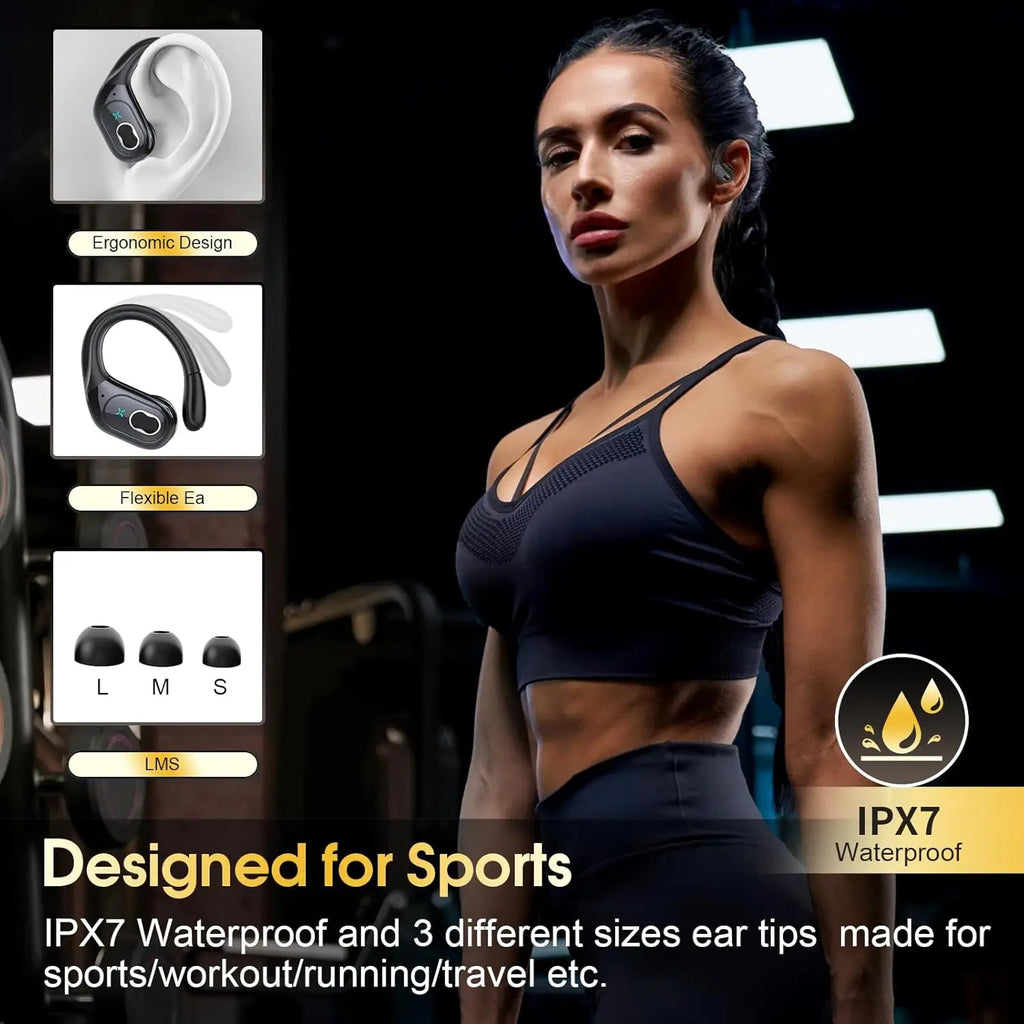 Trendbay Bluetooth 5.4 Wireless Earbuds with Ear Hooks