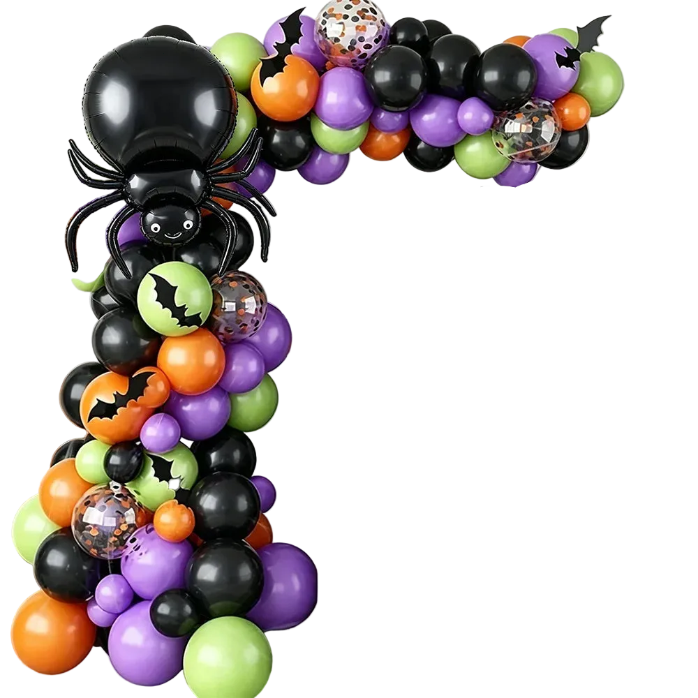 Trendbay 125-Piece Halloween Balloon Garland Arch Kit