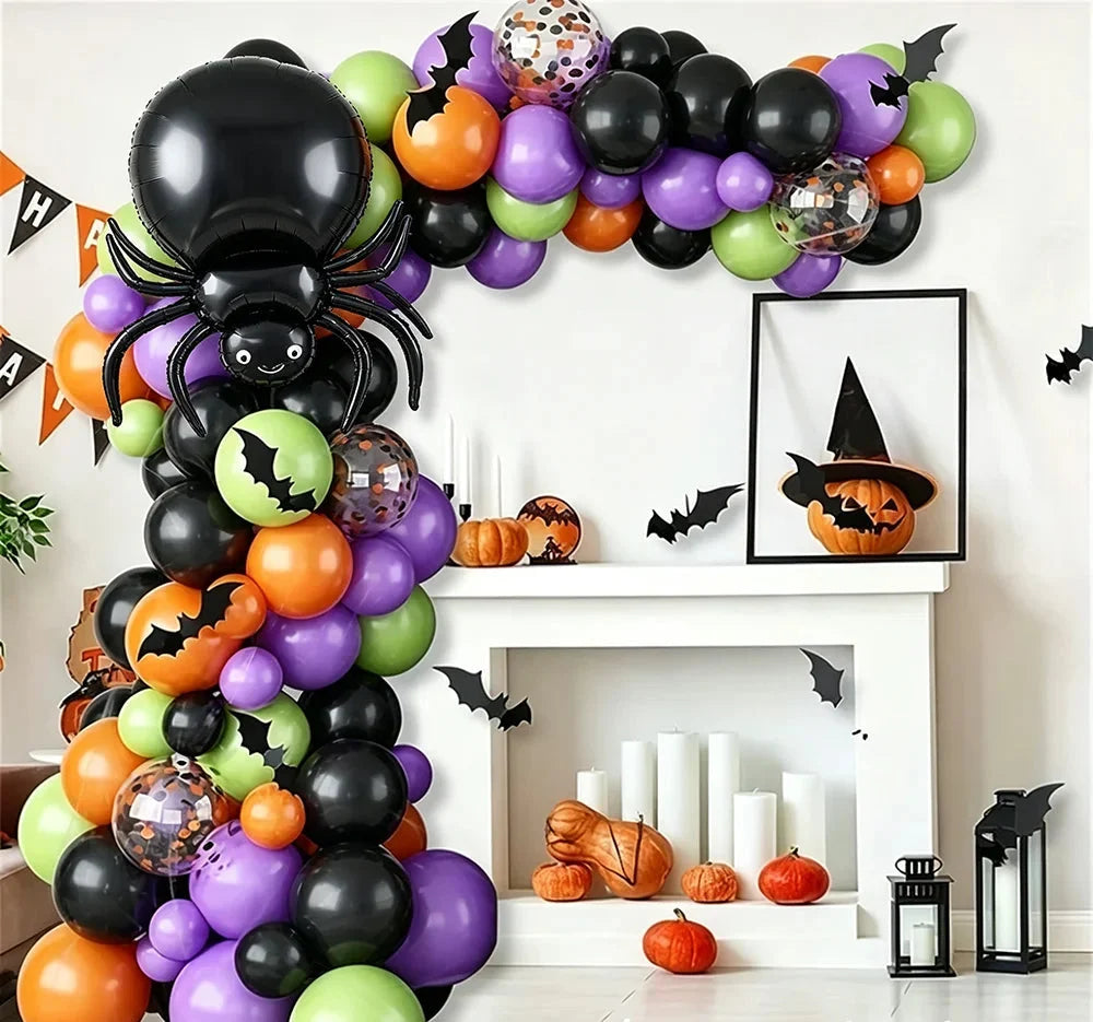 Trendbay 125-Piece Halloween Balloon Garland Arch Kit