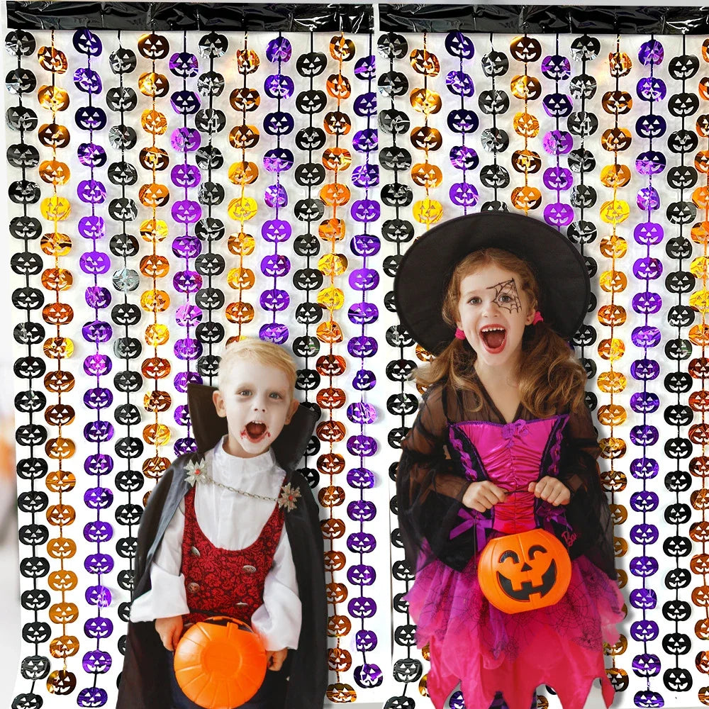Trendbay Runtowo 1 × 2M Pumpkin Foil Fringe Backdrop