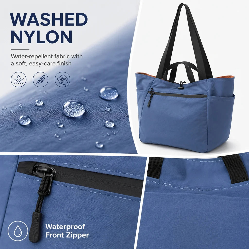 trendbay Reversible Foldable Travel Tote Bag
