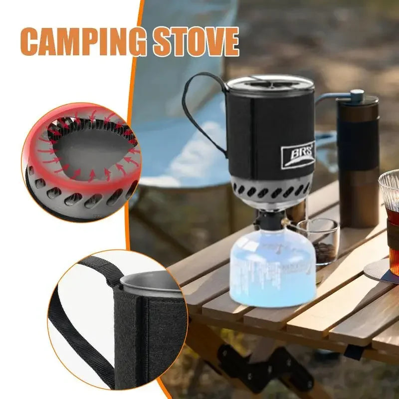 Trendbay Jet Boil Camping Stove with Heat Exchanger – Portable Gas Stove & Cooking Pot Set
