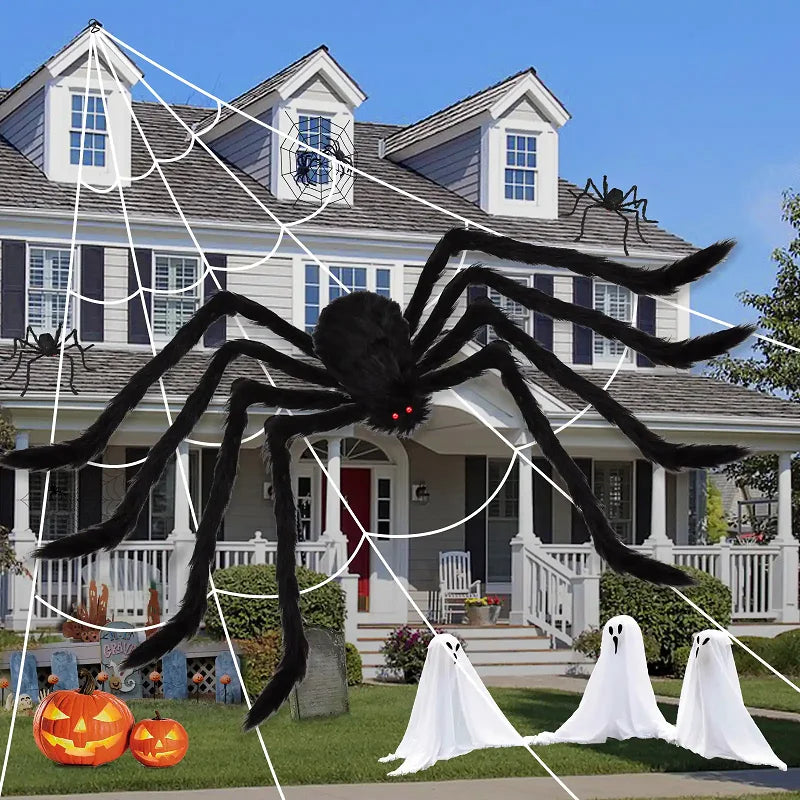 Trendbay Large Plush Halloween Spider Decoration
