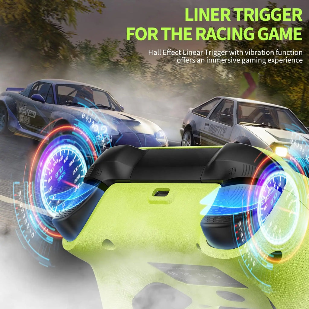 Trendbay Wireless Gaming Controller for Xbox & Switch – Hall Effect Joystick with 6-Axis Gyro & Turbo