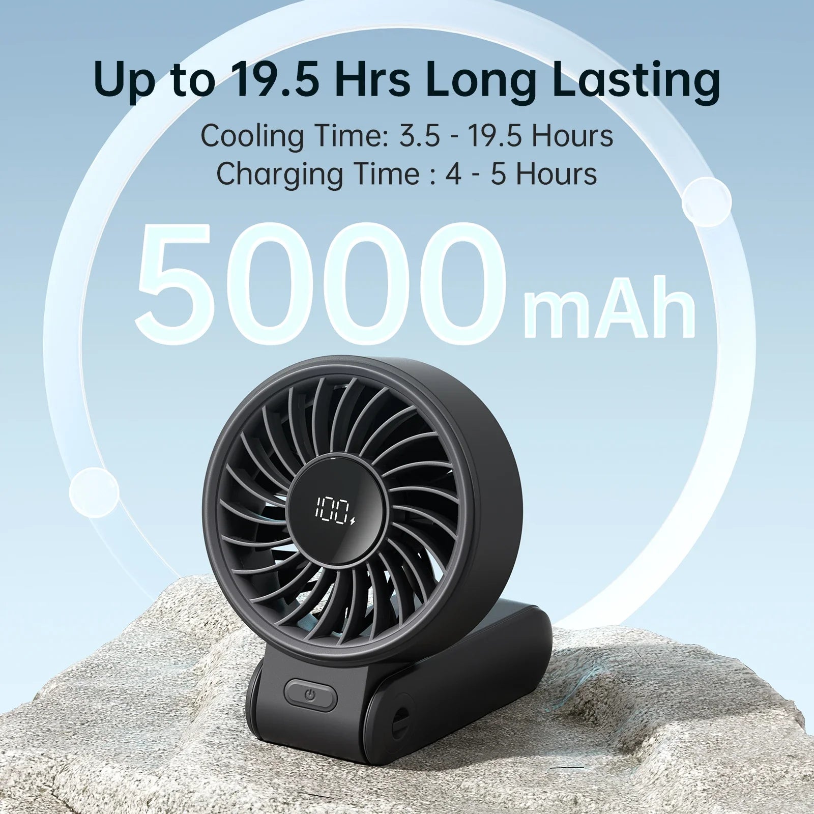 Trendbay Portable Handheld Fan with LED Display