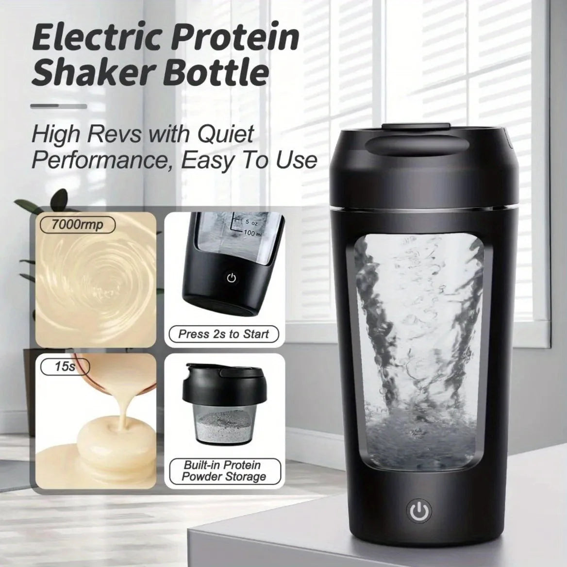 Trendbay 500ML Electric Protein Shaker Bottle