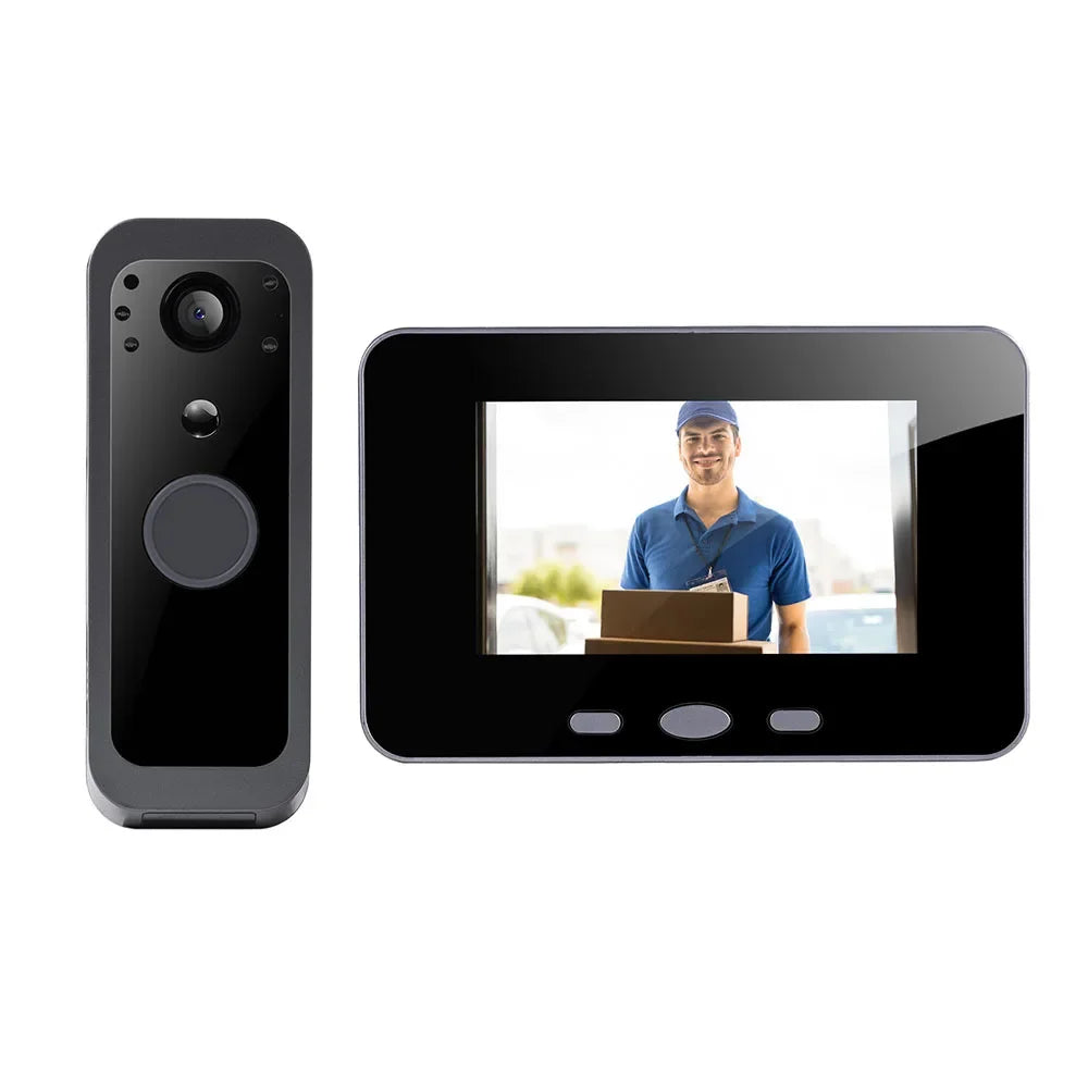 Trendbay WiFi Video Doorbell PIR Camera with 5-Inch Monitor