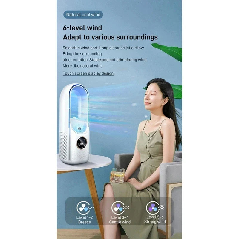 Trendbay Portable USB Bladeless Air Cooler Fan with Humidifier