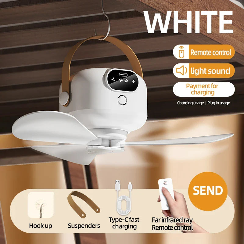 Trendbay Portable Rechargeable Ceiling Canopy Fan