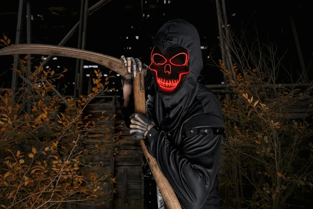 Trendbay Halloween LED Skull Mask – Luminous Cold Red Light