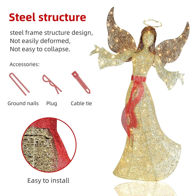 Trendbay Golden Christmas Angel LED Decoration Light