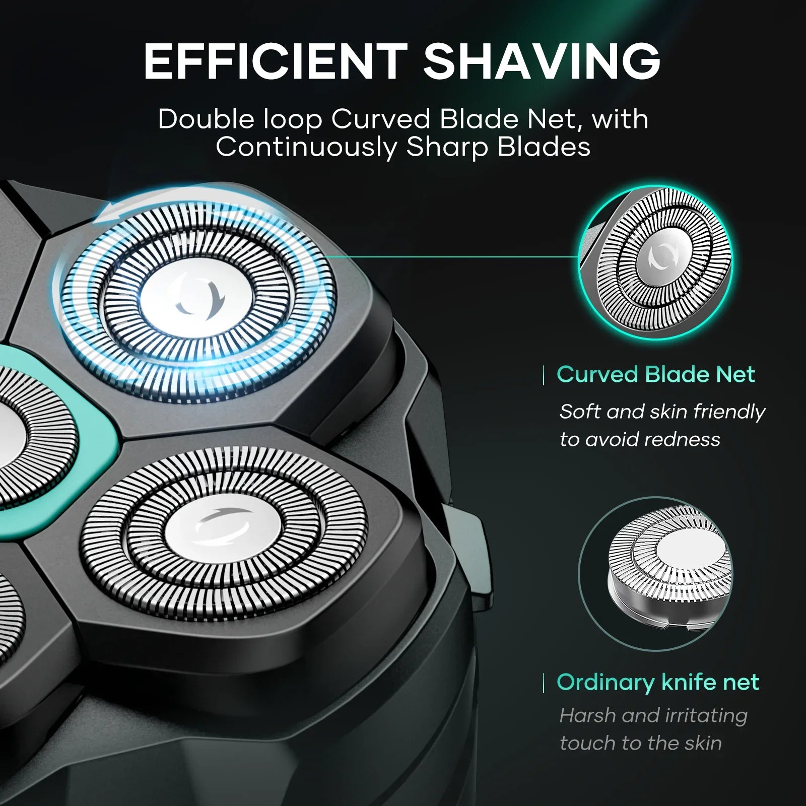 Trendbay 6D Magnetic Electric Head Shaver