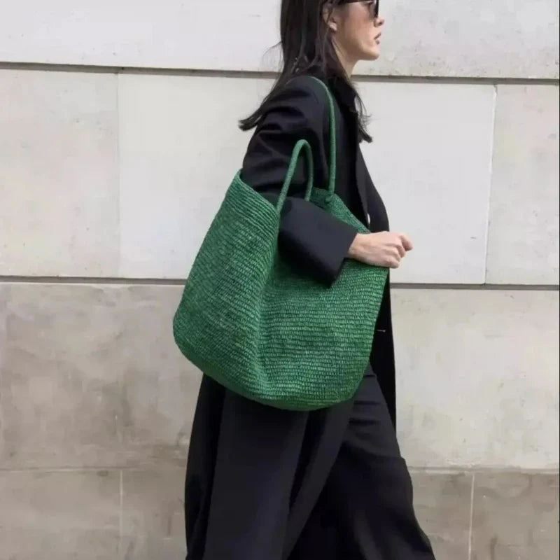 Trendbay Large Handwoven Rattan Tote Bag