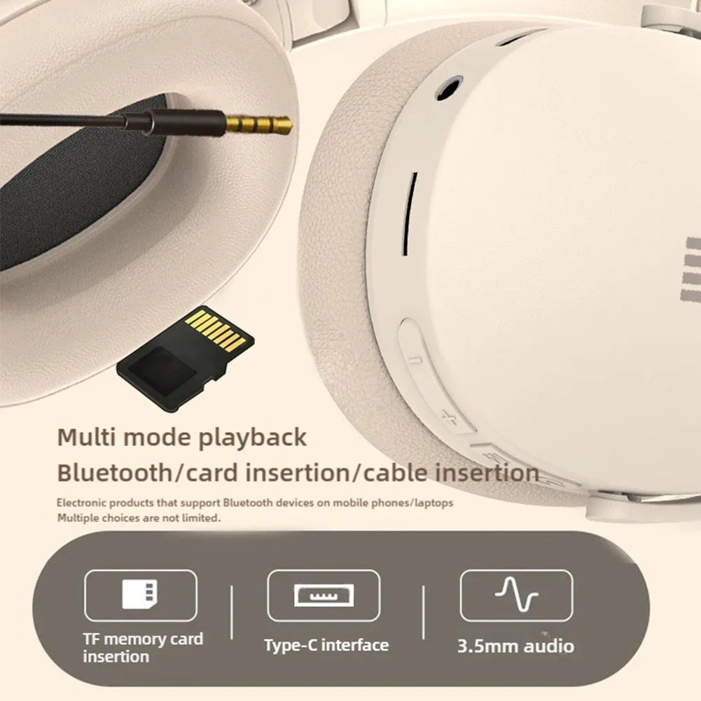 Trendbay Wireless Bluetooth Over-Ear Headphone Beige