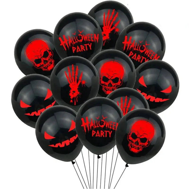 Trendbay 12-Piece Halloween Skull Hand Balloons
