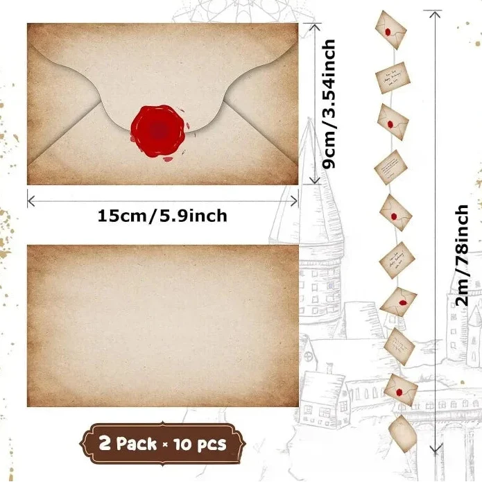 Trendbay 20pcs Floating Magic Wizard Acceptance Letter Banner